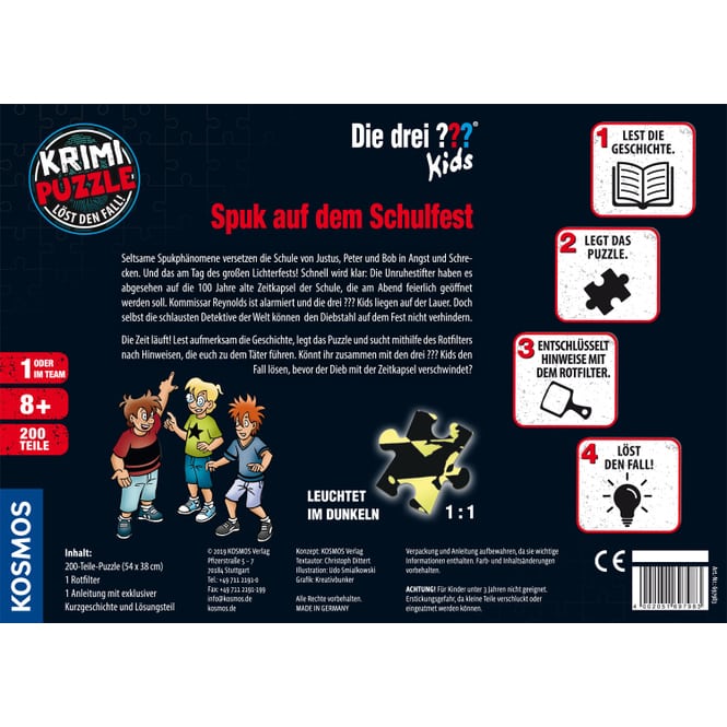 Die drei ??? Kids - Krimipuzzle - Spuk auf dem Schulfest
