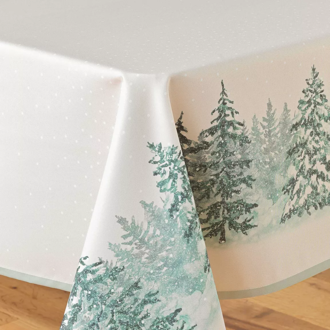 Nappe de Noël rectangulaire (150 x 300 cm) Christmas Ecru