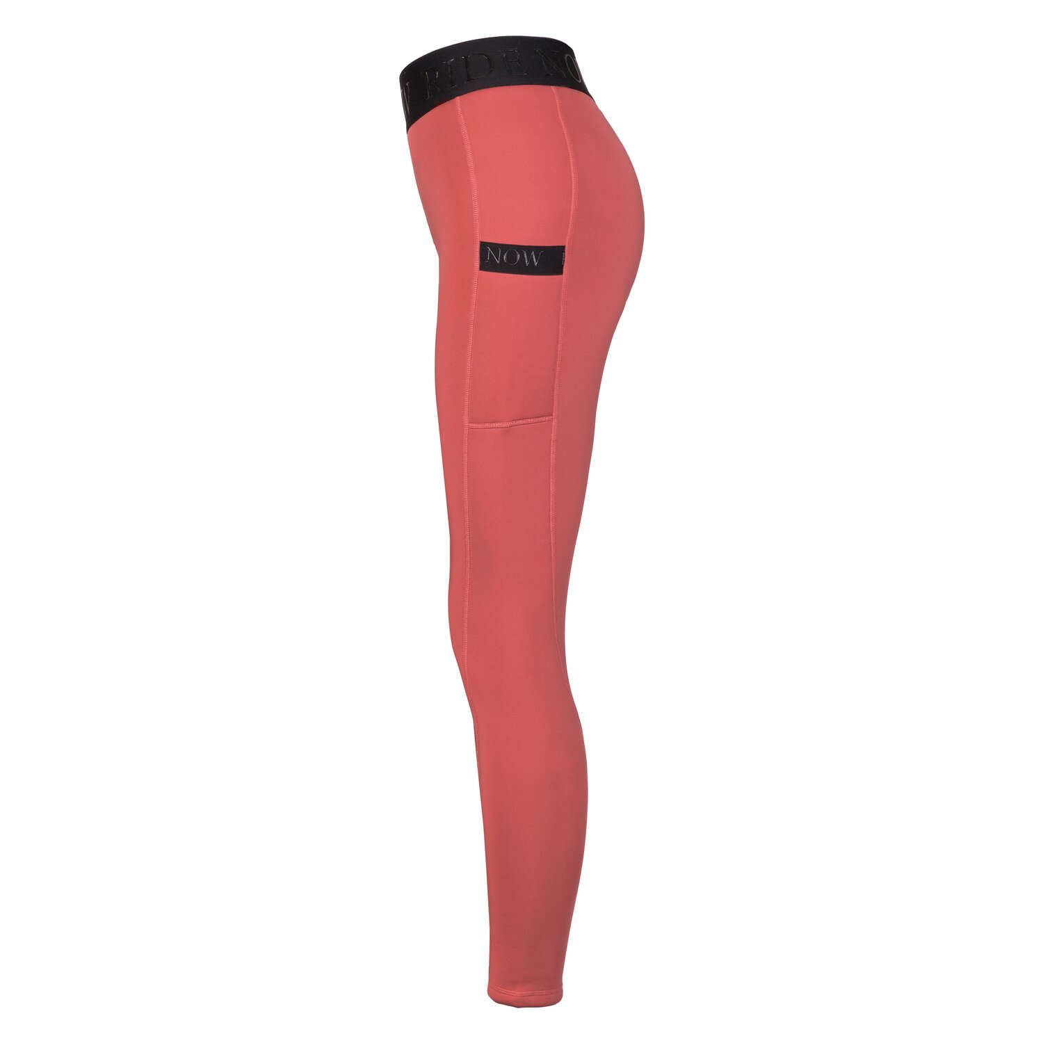 RIDE now Thermo-Reitleggings Grip-Halbbesatz  - brick