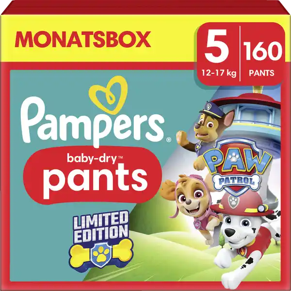 Baby Dry Nappy Pants Gr. 5 (12-17kg) Monatsbox Paw Patrol
