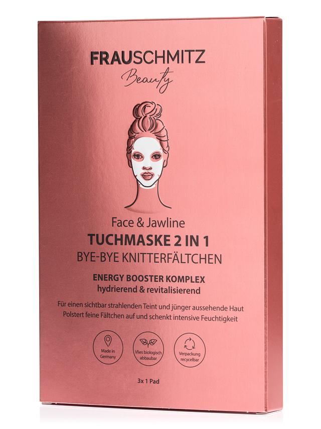 Gesichtstuchmaske Face & Jawline Einzelmaske, faltenreduzierend, feuchtigkeitsspendend, 3er-Set