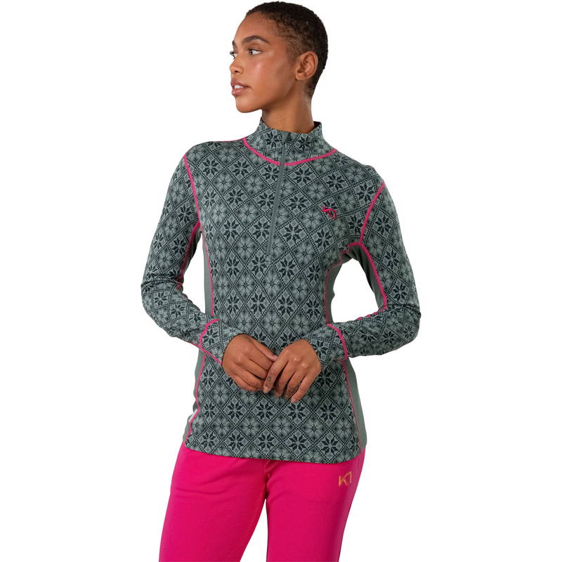 Kari Traa Rose Merinould Half Zip Skiundertrøje Dame