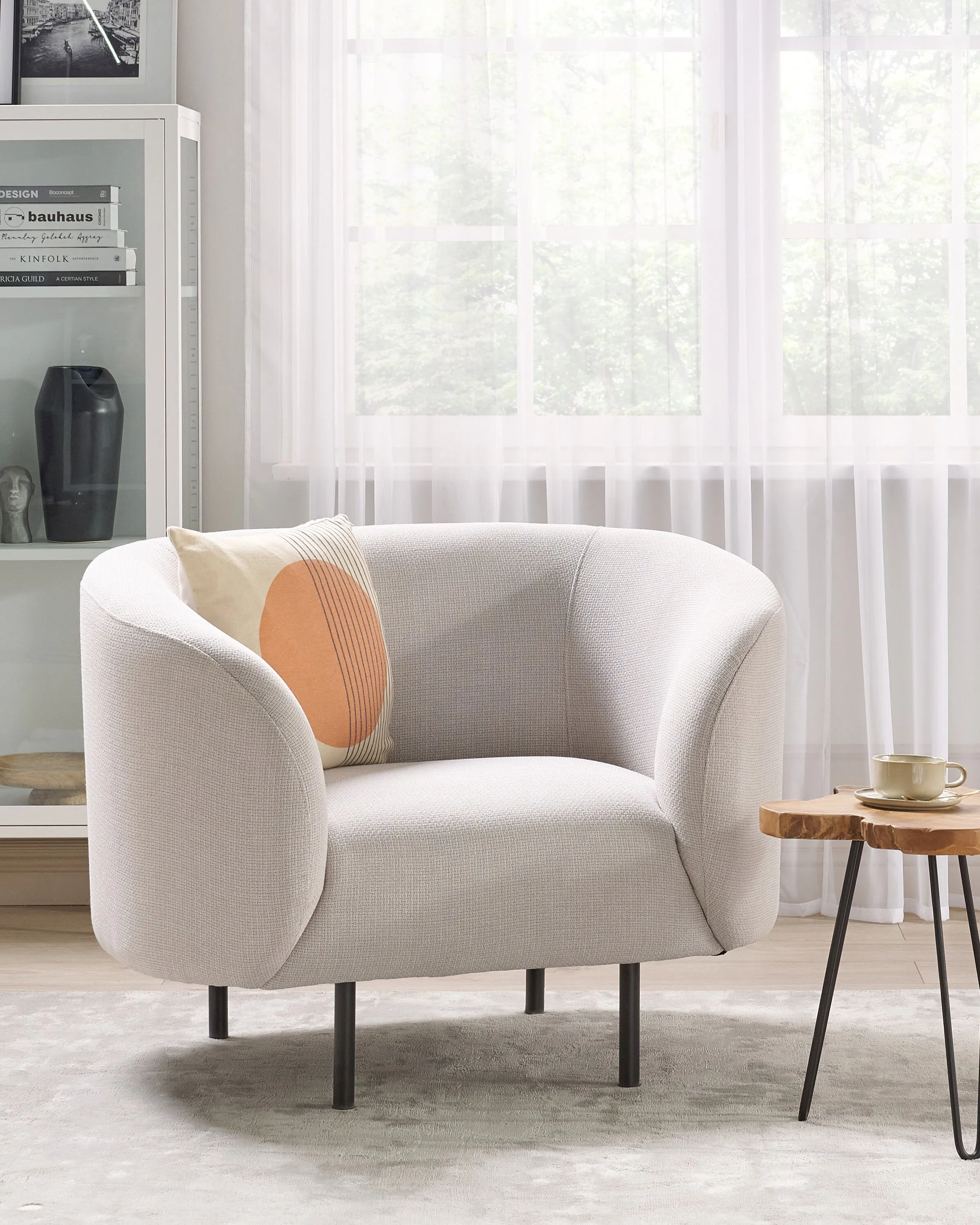 Fauteuil LOEN Stof Lichtbeige