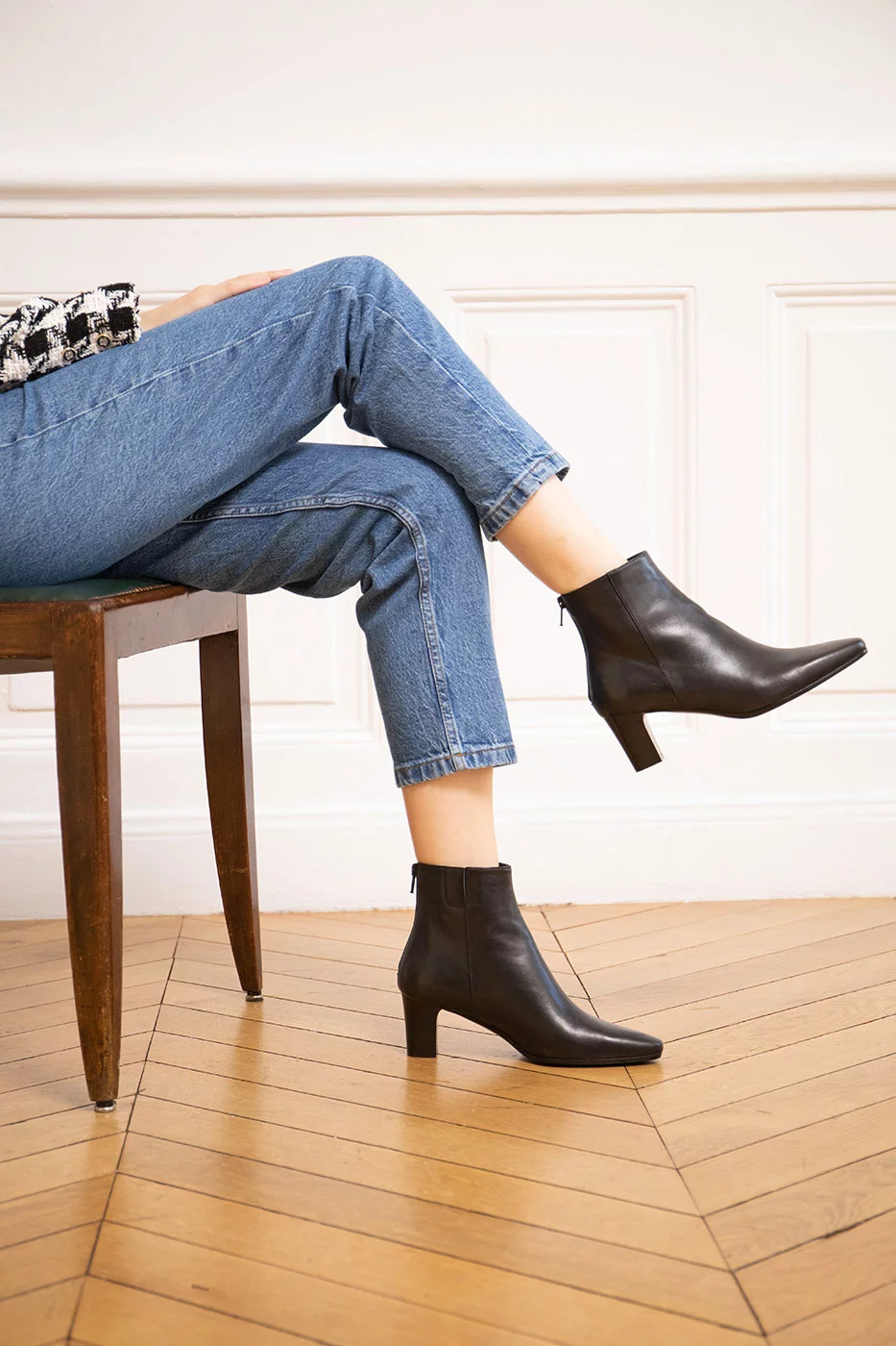 BOOTS LUTON CUIR NOIR
