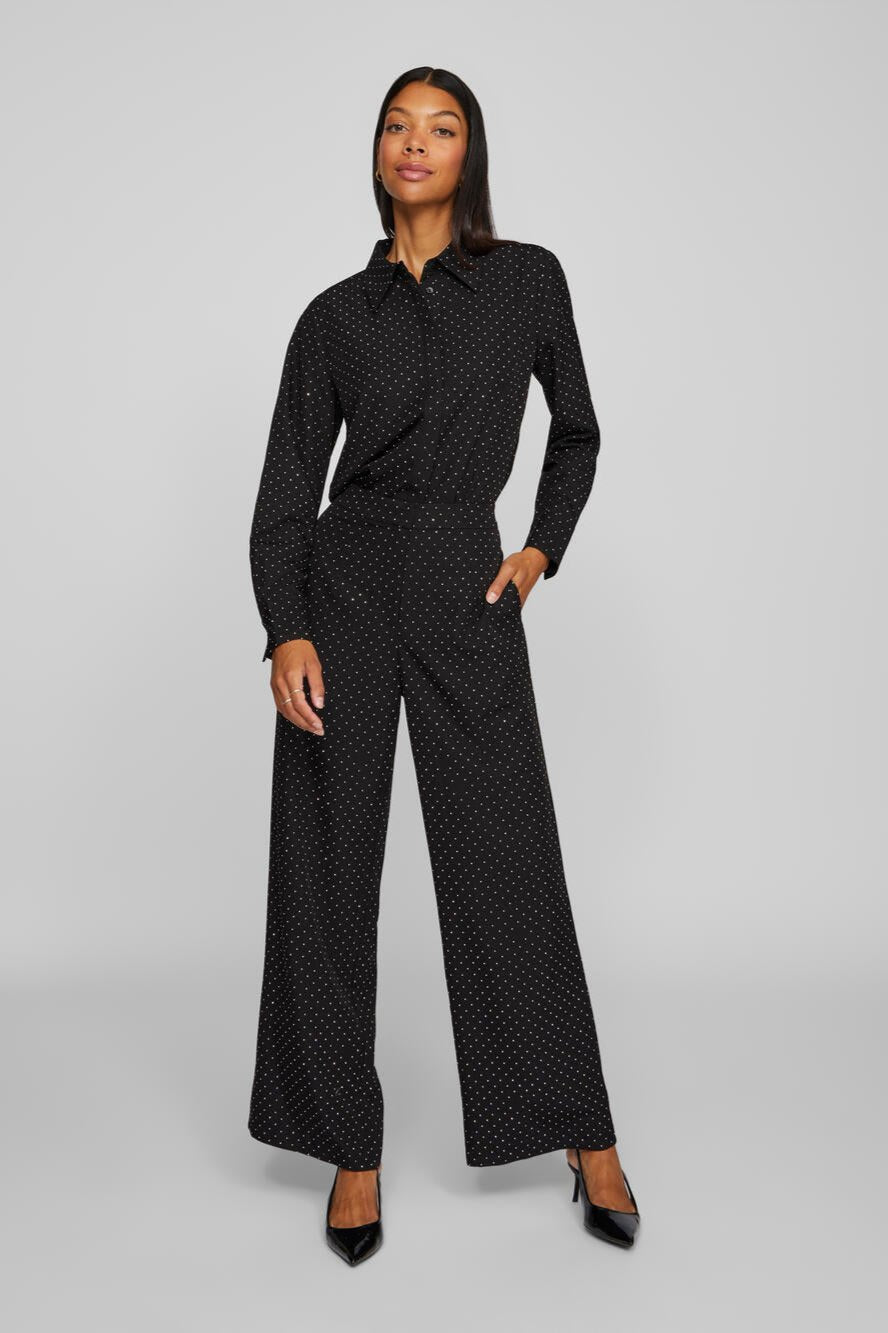Vila  Visimiletta HW bukser - Black Beauty