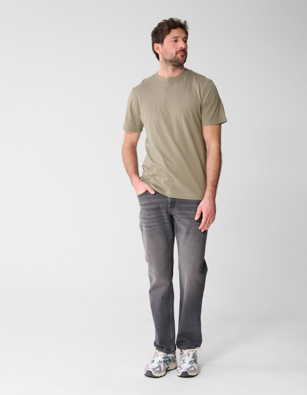 Modern Straight Fit Jeans Washed Zwart L32