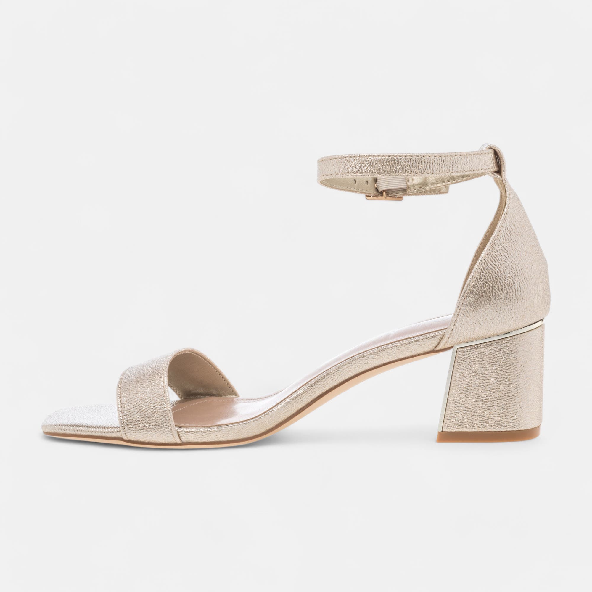 Nu-pieds à talon Femme or