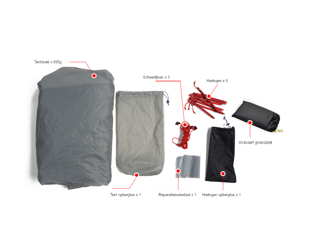 3F UL GEAR PRO 4 seizoenen 1-persoons tent - White
