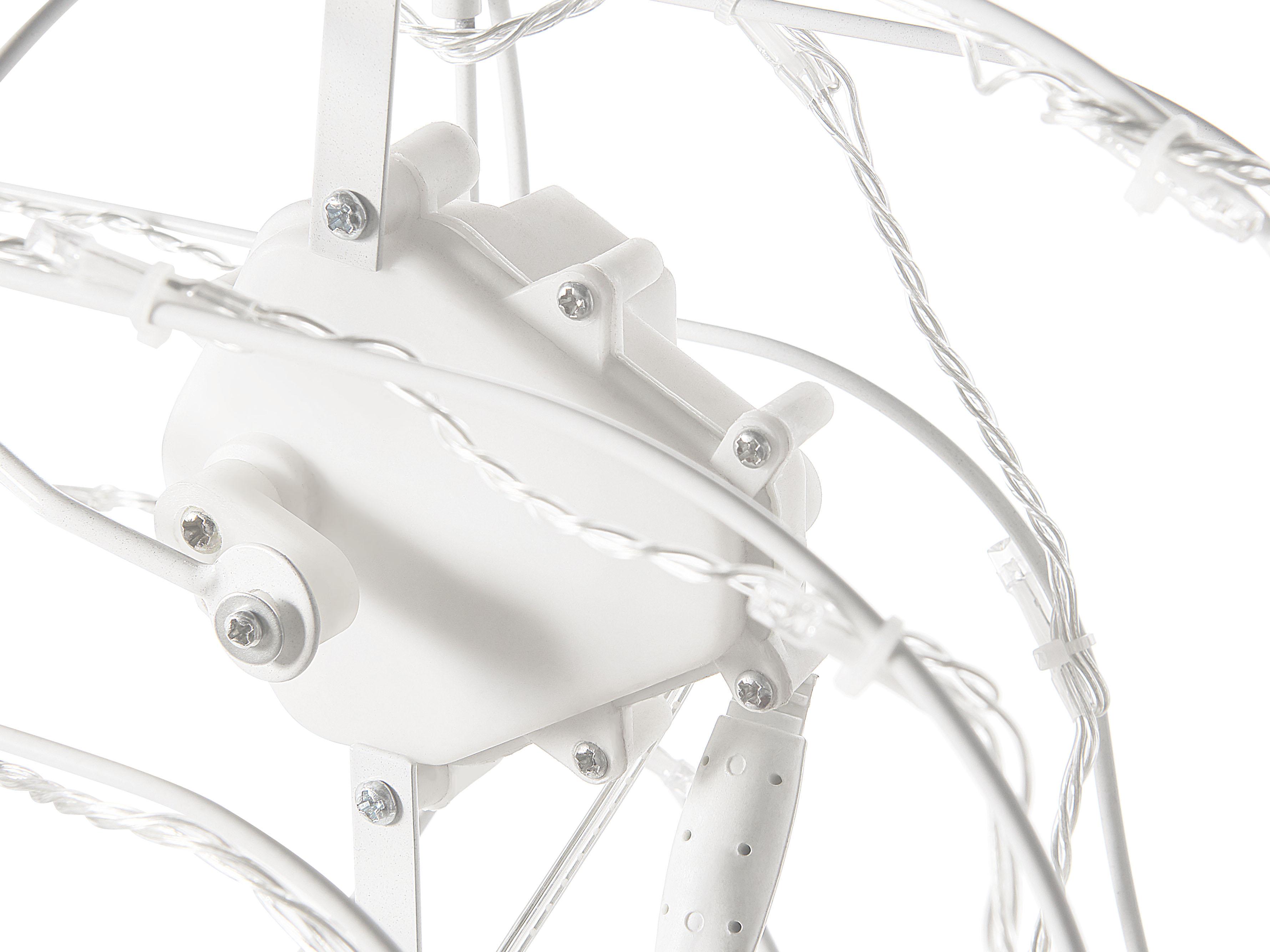 Buitendecoratie LED MIKKELI Geanimeerd rendier 76/47/52 cm Wit