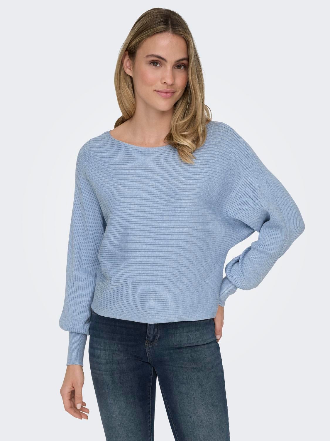ONLADALINE Strickpullover Soft Chambray