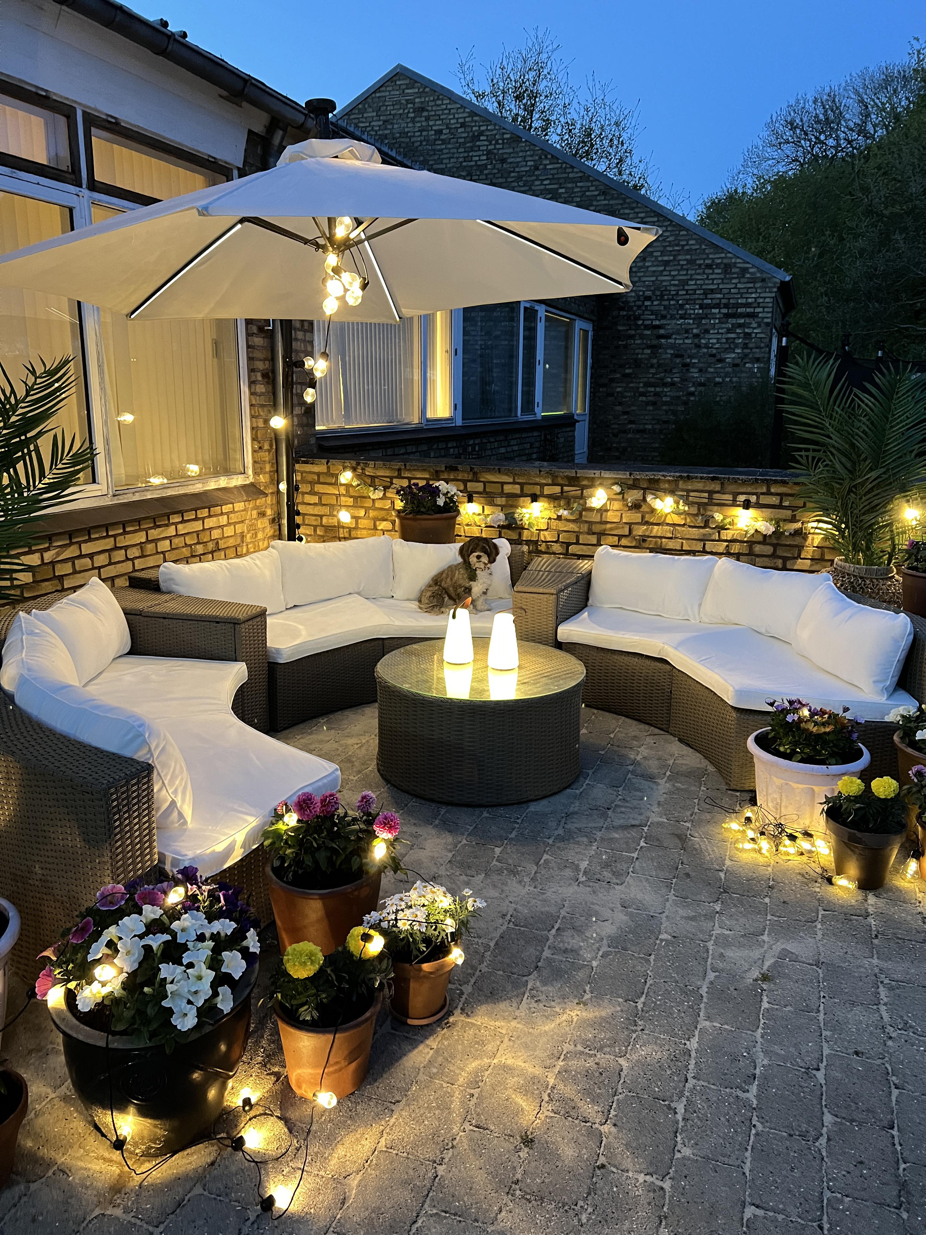 Zweefparasol LED 285 cm CORVAL Beige