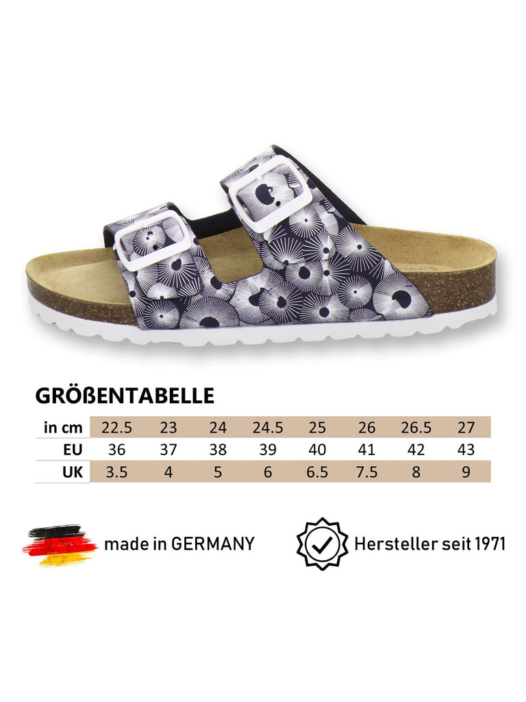 Pantoletten Damen Zweischnaller navy-marga