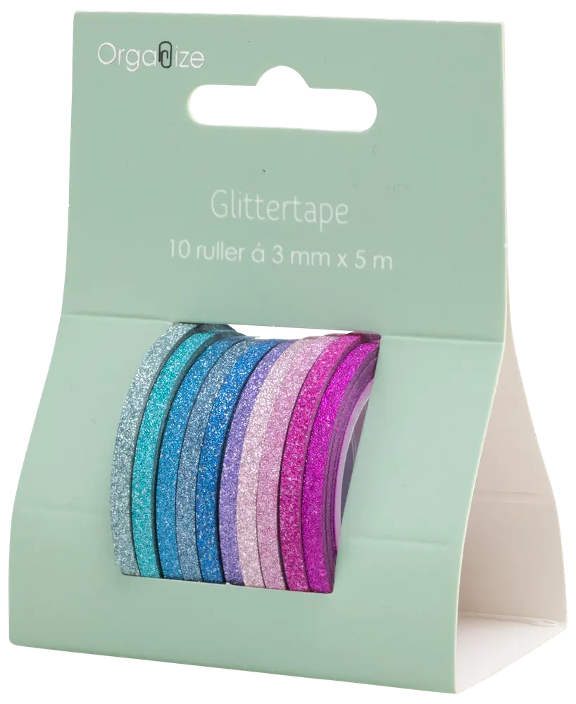 Glittertape 10-pak - Assorteret design