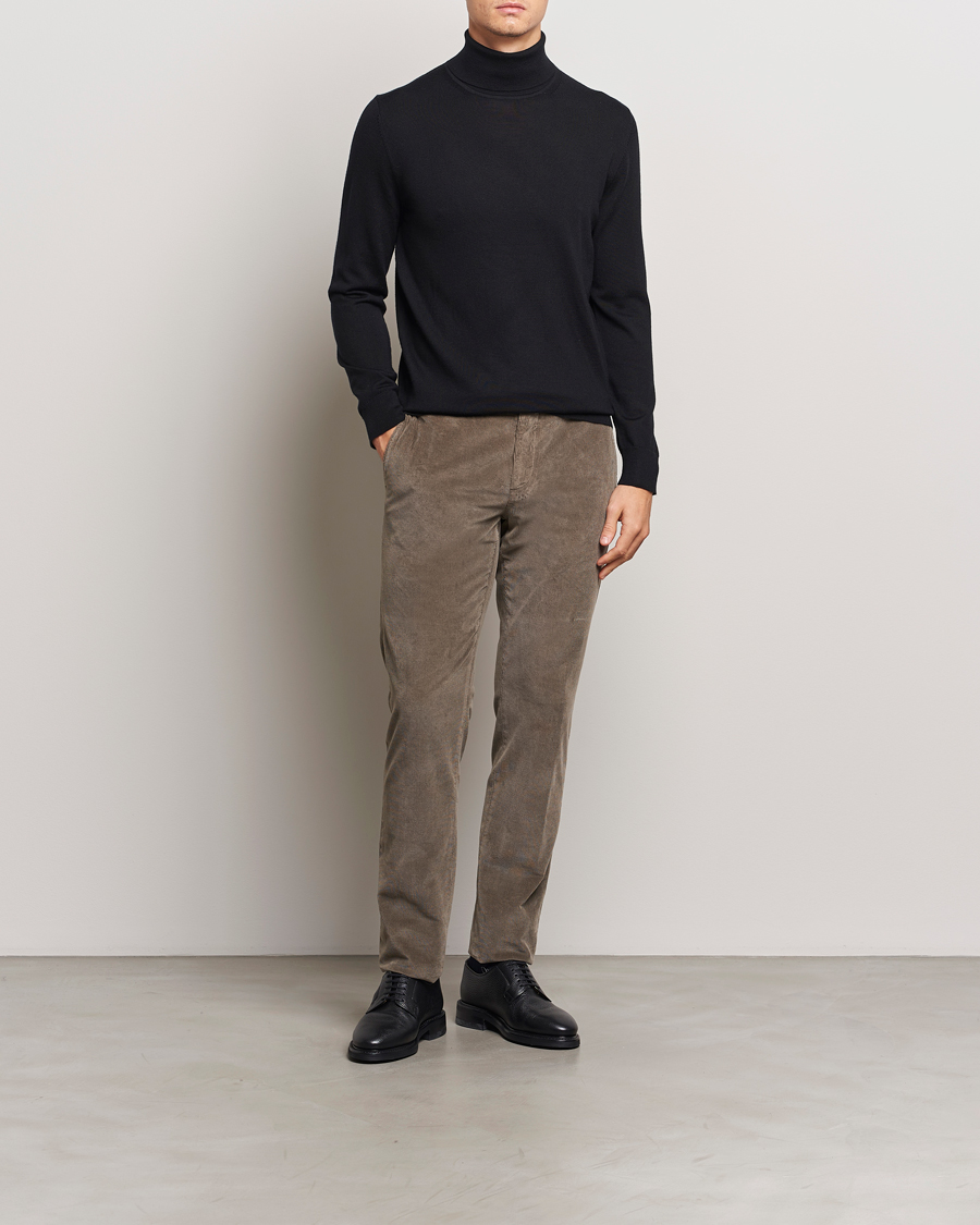 Charles Tyrwhitt Pure Merino Roll Neck Jumper Black