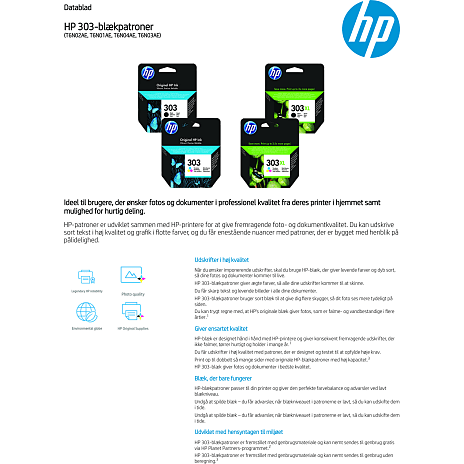 HP INK 303 Combo 2-pak - Black/Tri-Color