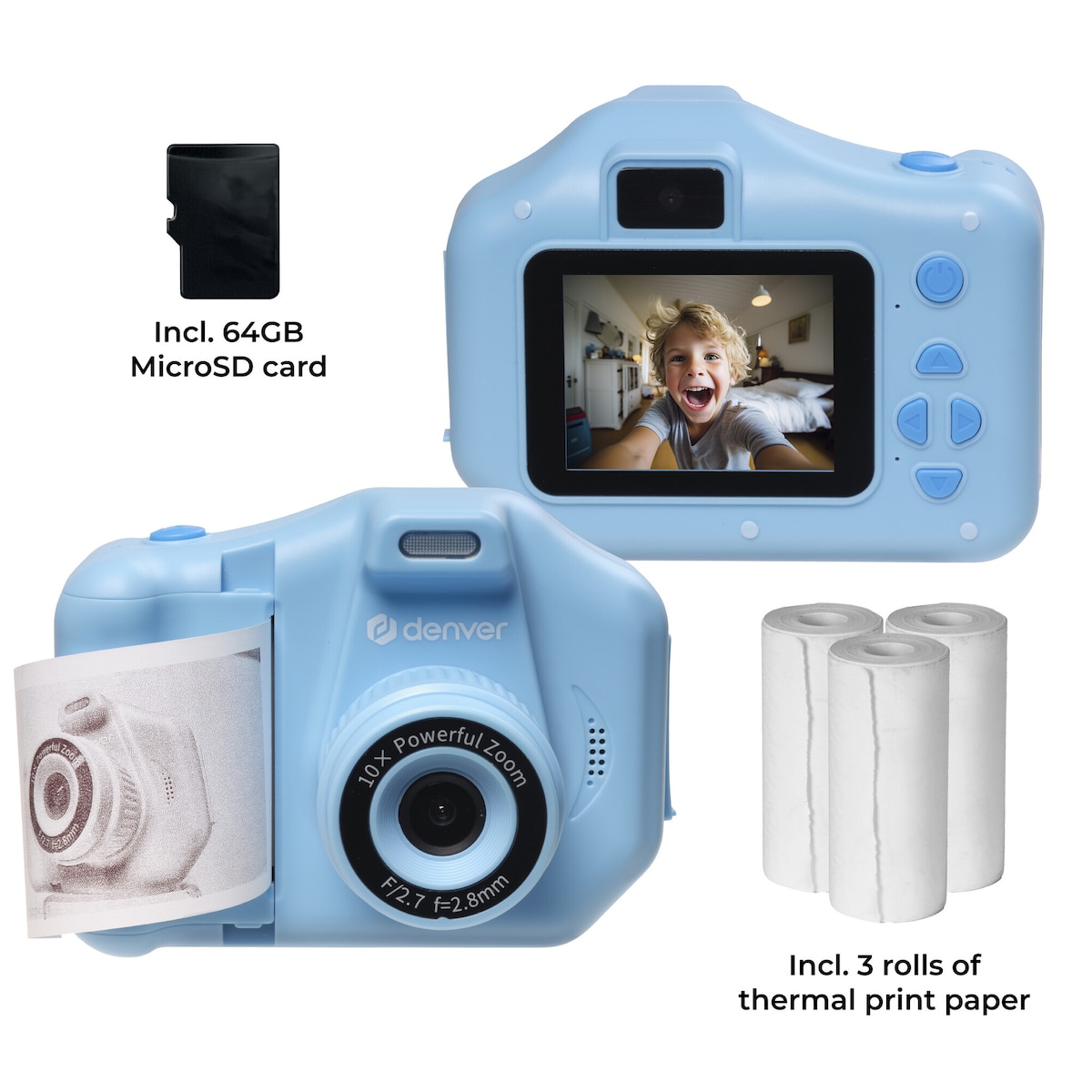 Denver Instant Camera Blue KPC-1370BU