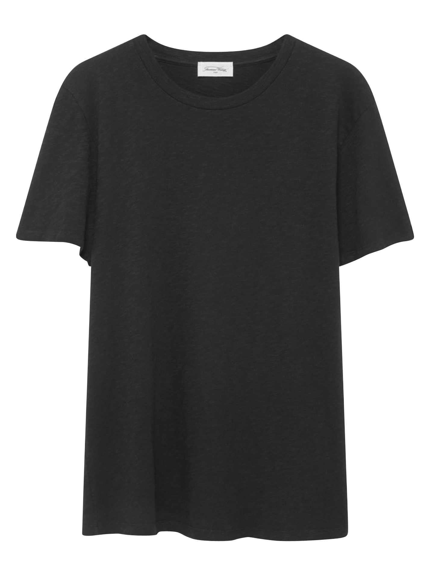 BYSAPICK - Tee-shirt regular-fit à col rond en coton | Noir
