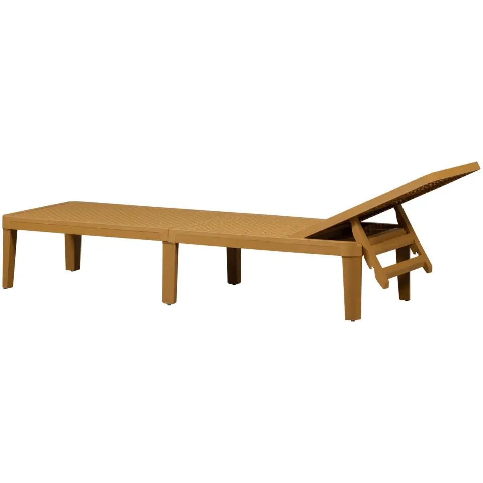 WOOOD Jinte Ligbed Tuin - Kunststof - Geel - 29x55x191