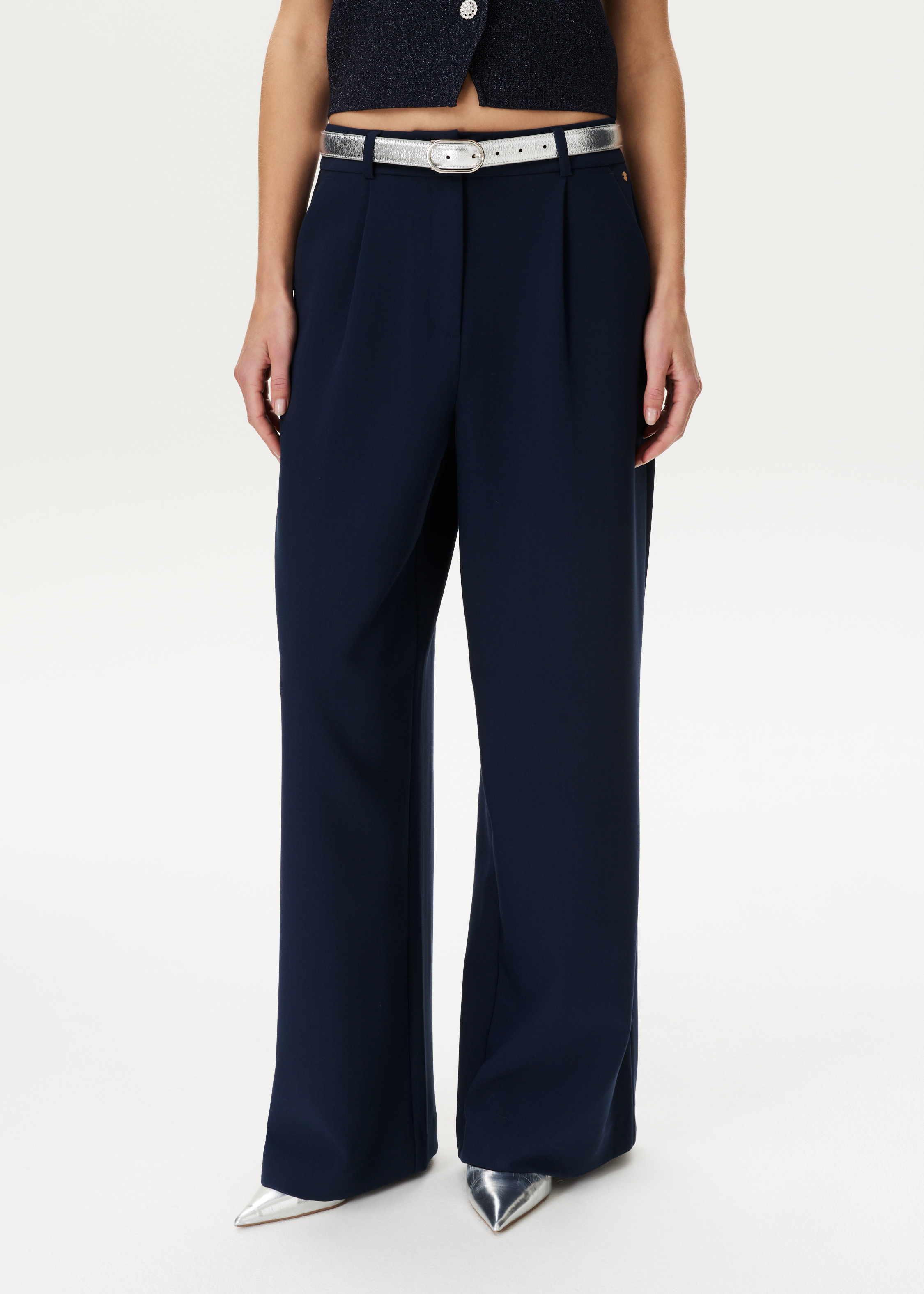 Twill Wide Leg Pants