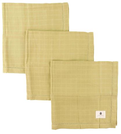 Pine Cone Spucktücher - 3er-Pack - 70x70 cm - Edith - Mustard