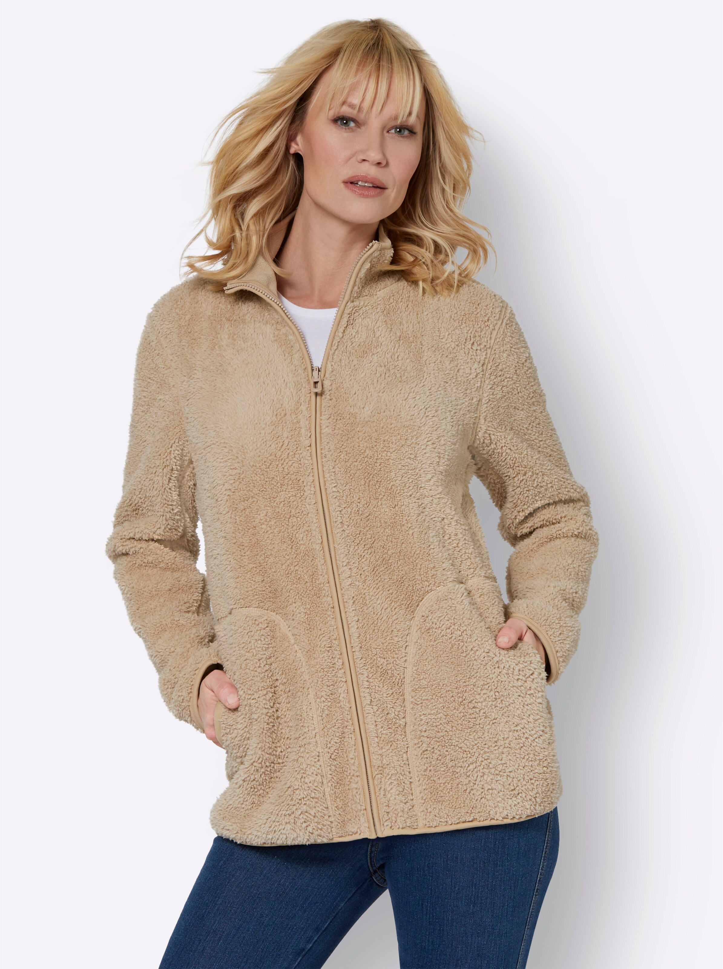 Wendejacke in beige