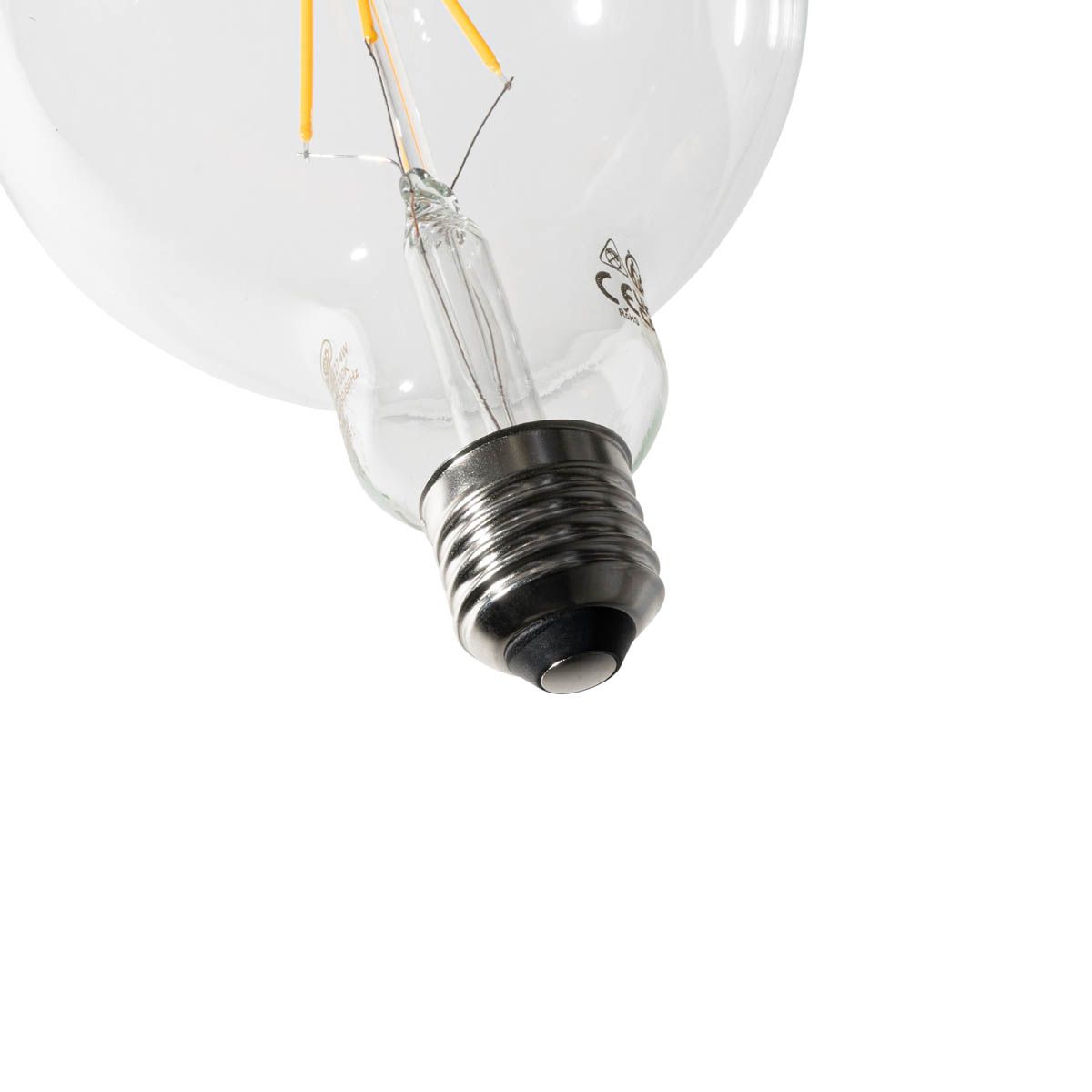 Set van 5 E27 3-staps dimbaar LED spiraal filament G125 4W 450 lm 2700K