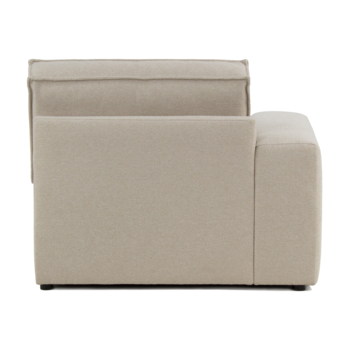 KARWEI modulaire bank James eindstuk hoek kort links grof geweven beige polyester