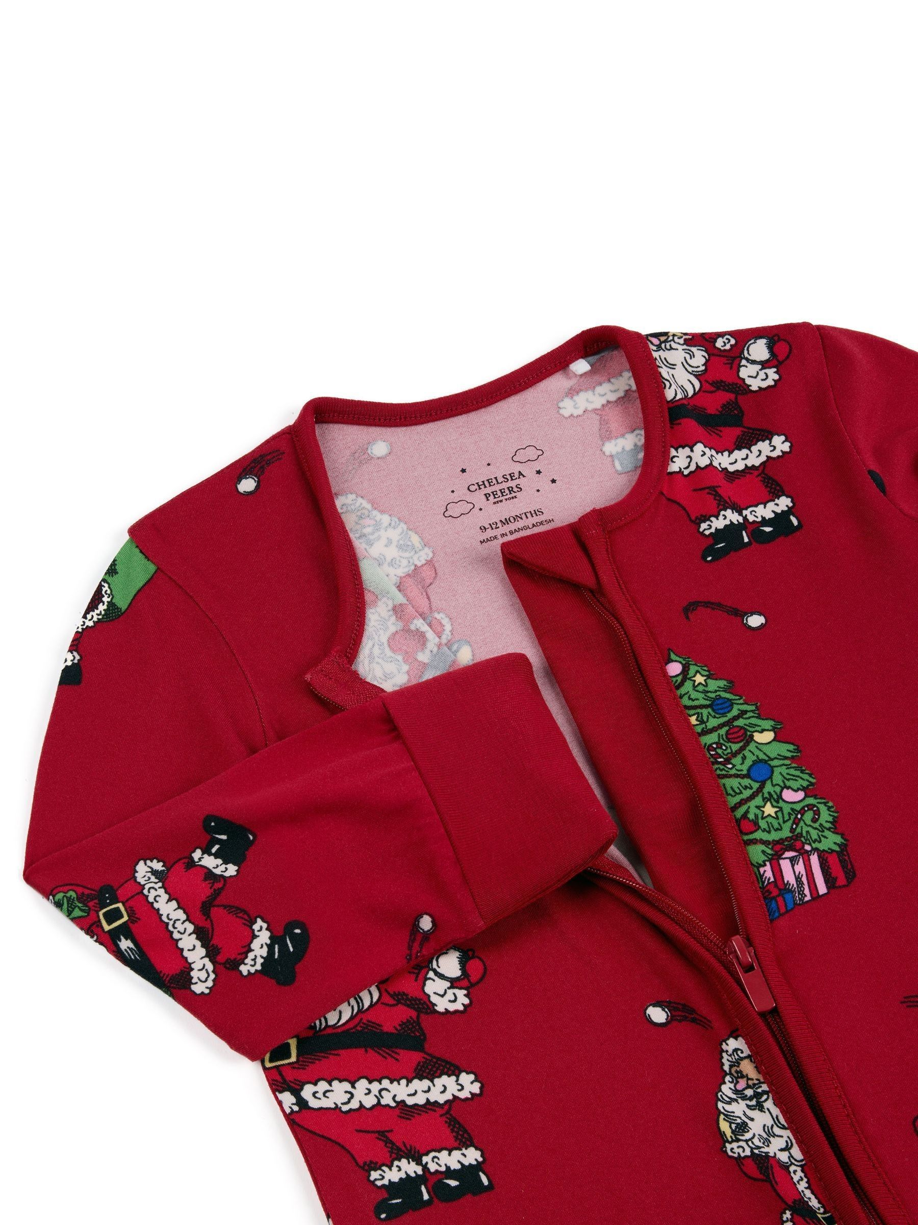 Chelsea Peers kerstpyjama met kerstman en sneeuwbalprint