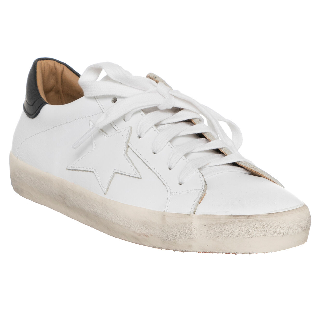 Loretta Pettinari Baskets en Cuir blanches