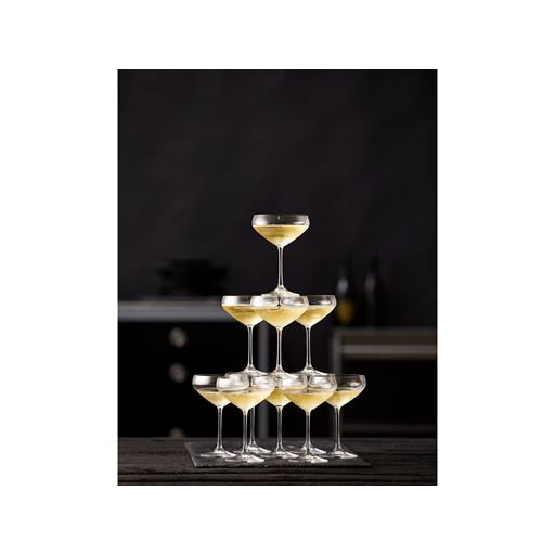 Lyngby Glas Juvel 4-pak Champagneskål, Klar, 34 cl