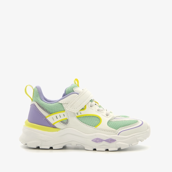 Blue Box meisjes dad sneakers wit/mintgroen