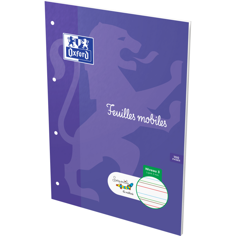 Etui De Feulles Simples Oxford Serpodile Perforees 210X297 100P Ligne 3mm
