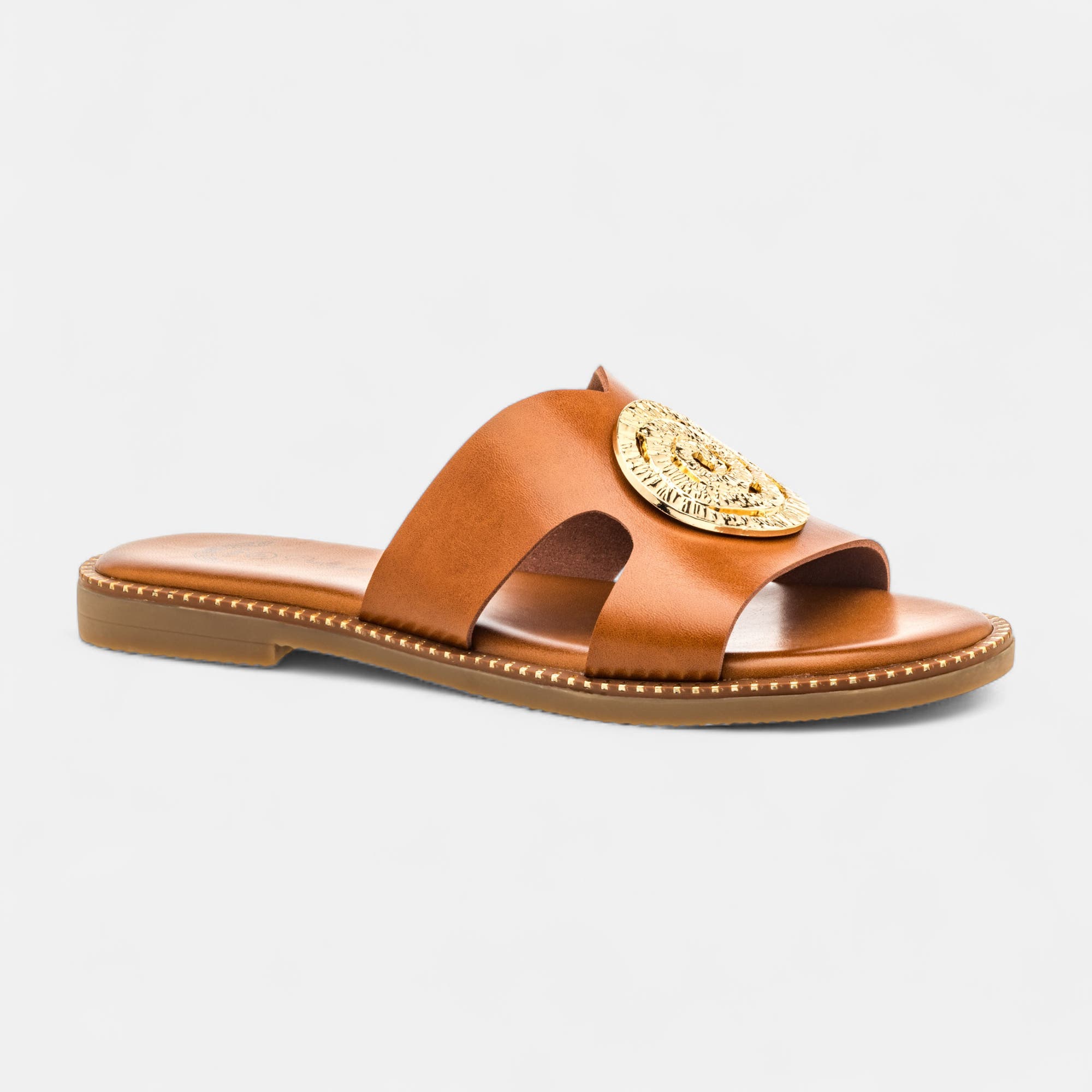 Mules Femme cognac