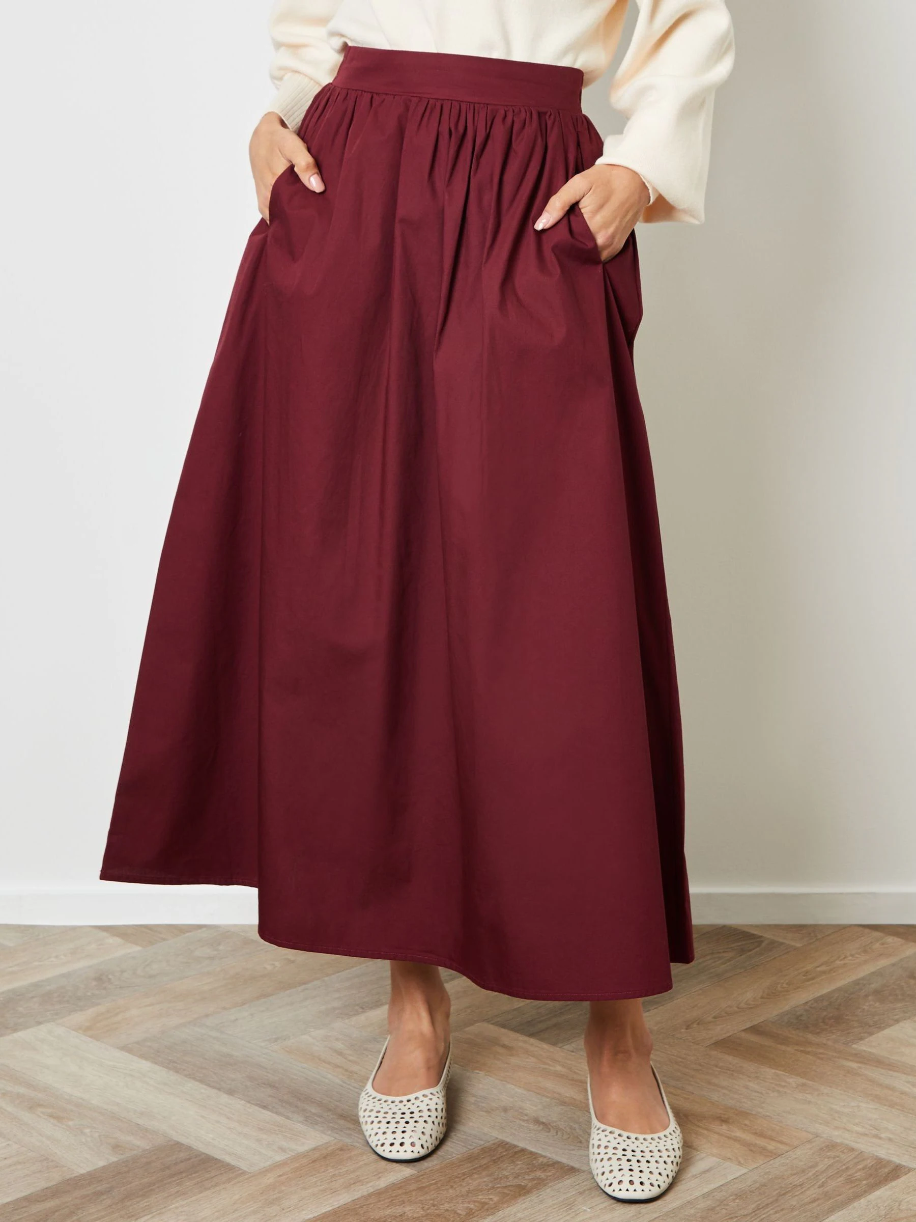 Rood - Threadbare Midi rok met zakken