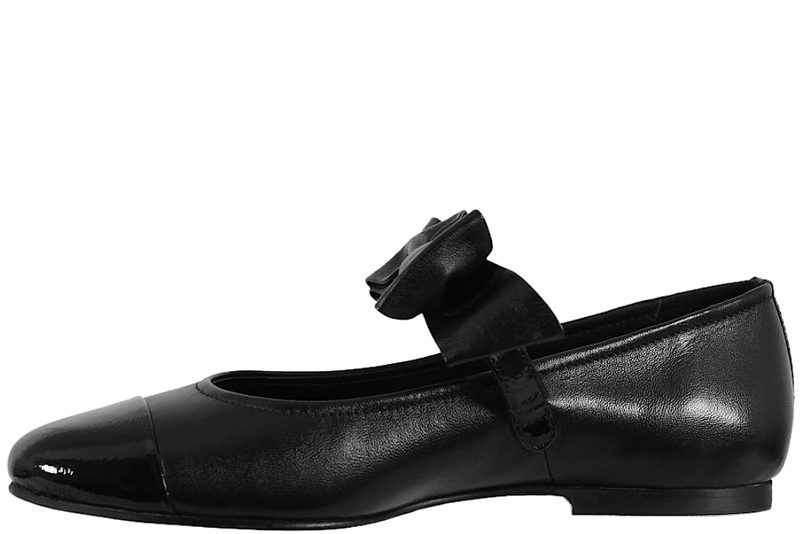COPENHAGEN SHOES THE BOW BALLERINA I SORT SKIND