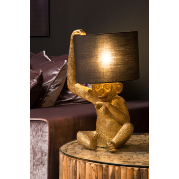 Lucide EXTRAVAGANZA CHIMP tafellamp Ø 30 cm Zwart
