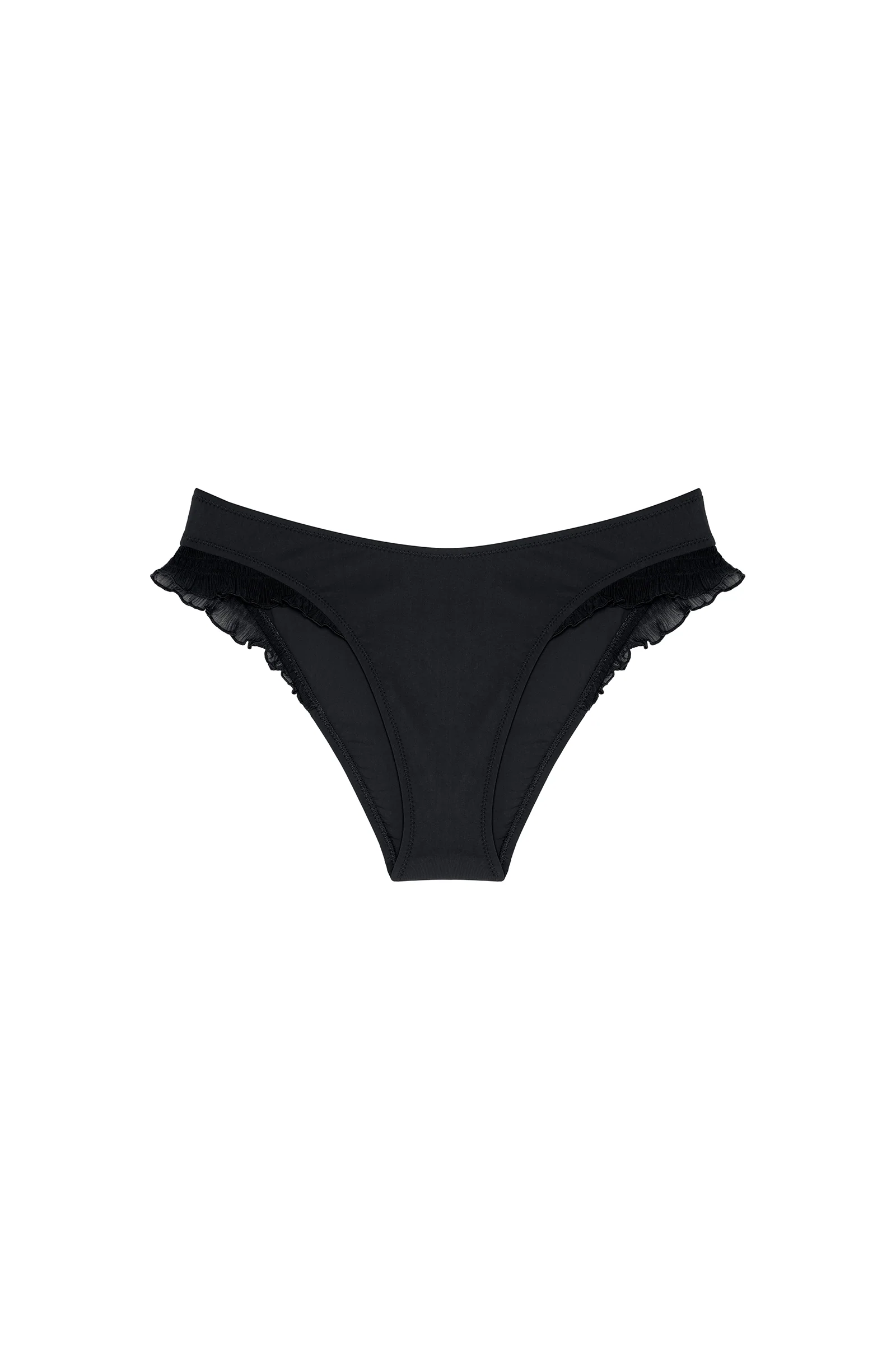 tyma Bas de maillot de bain noir à volants Noir