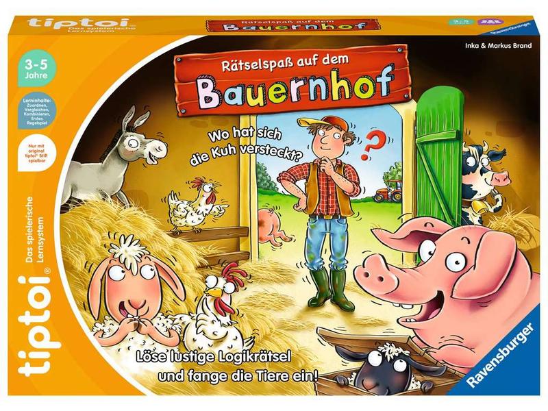 tiptoi Spiel Rätselspass auf dem Bauernhof Lehrreiches Rätselspiel für Jungen und Mädchen