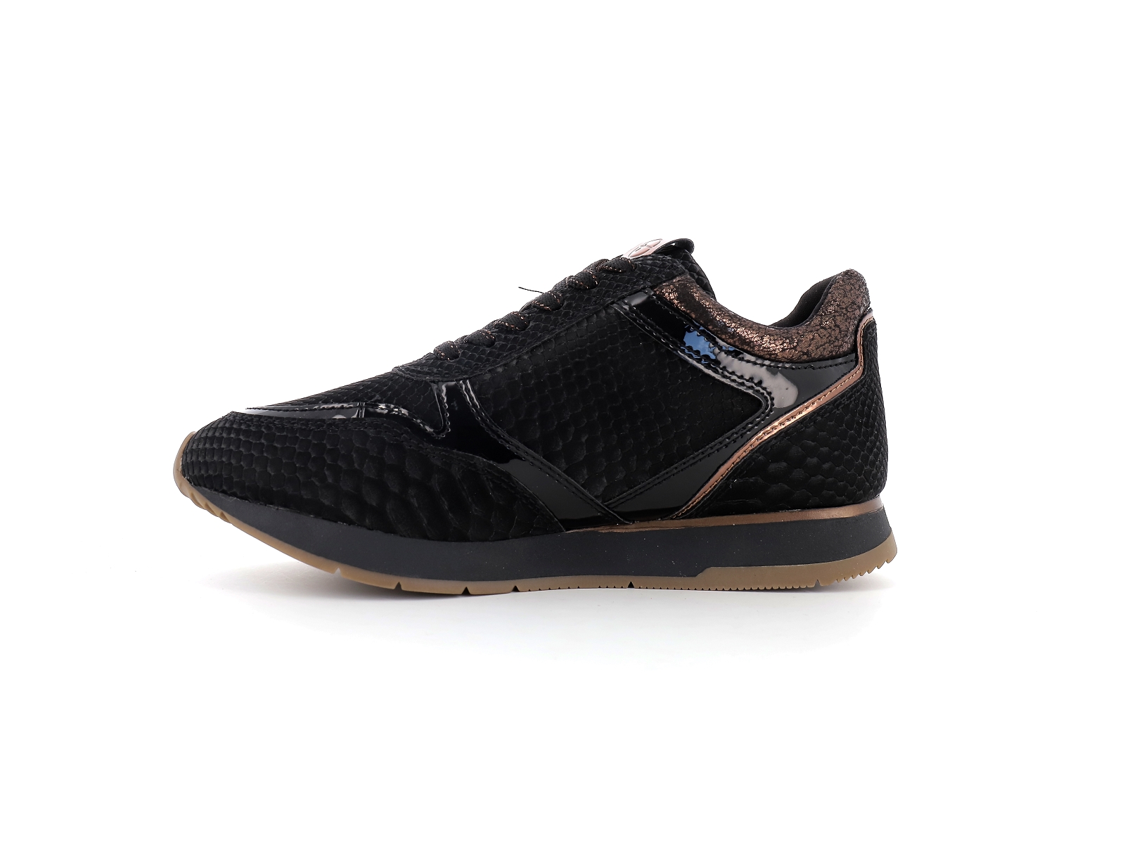 Tamaris-23603 Matières combinées Noir Bronze