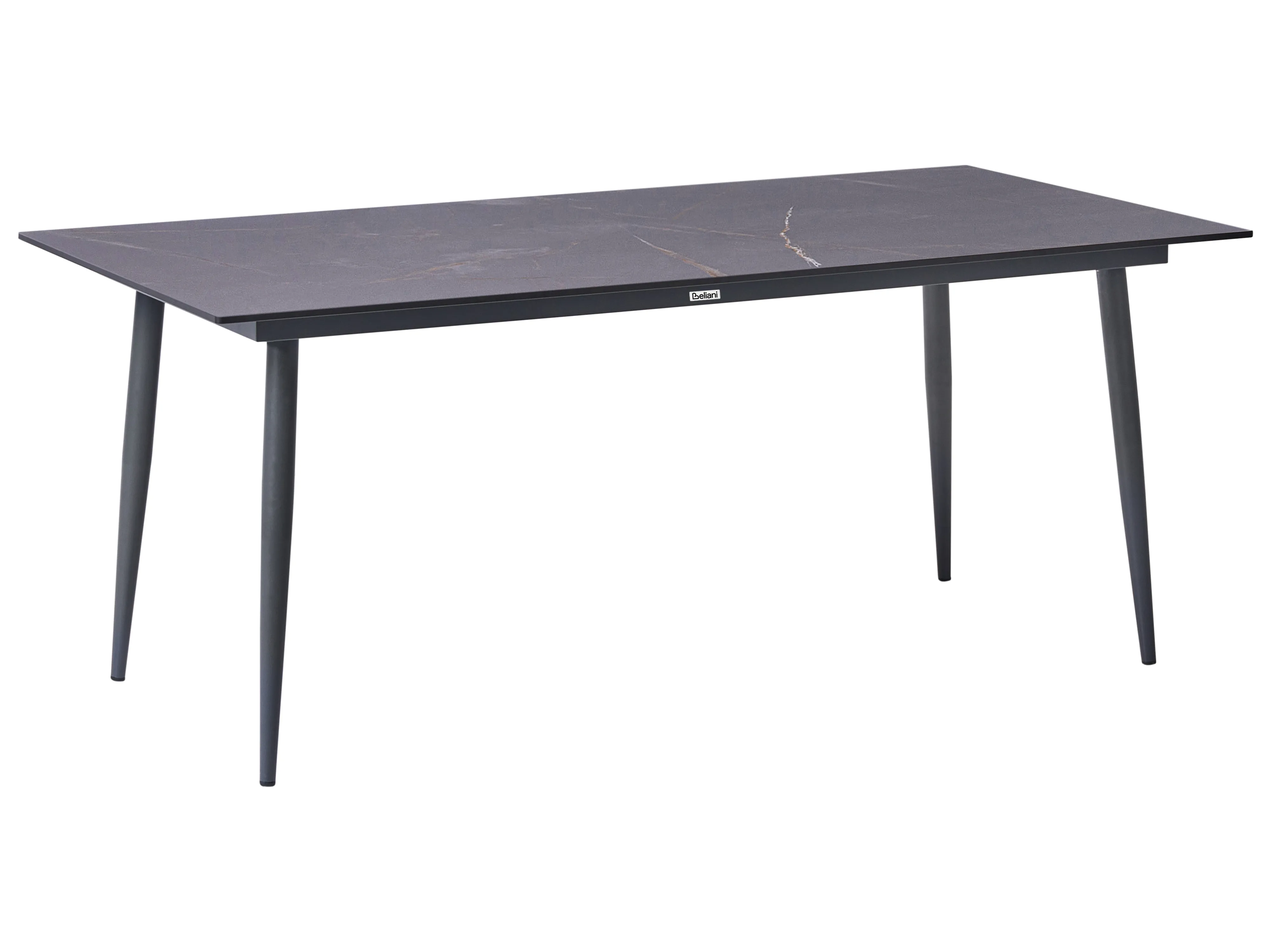 Tuin eettafel TOLENTINO 180 cm 90 cm Marmereffect Grijs marmer