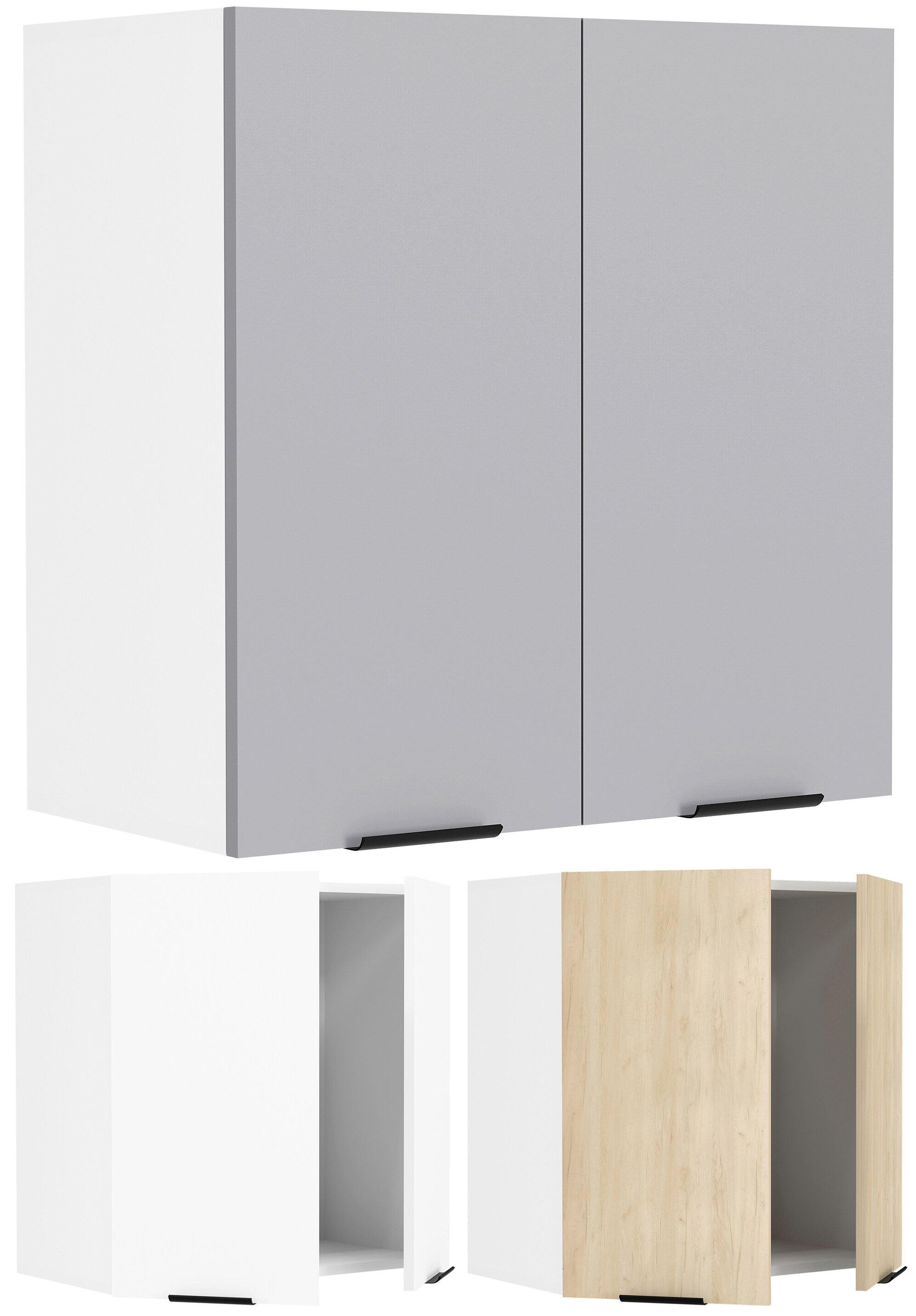 VCM Küchenschrank Breite 60 cm Holztür Hängeschrank Küche Küchenmöbel Fasola