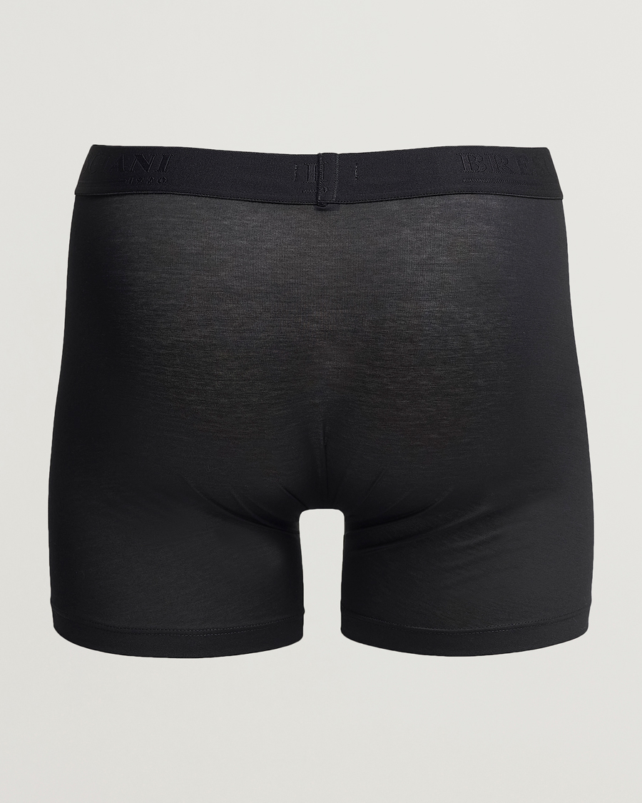 Bresciani Cotton Boxer Trunk Black