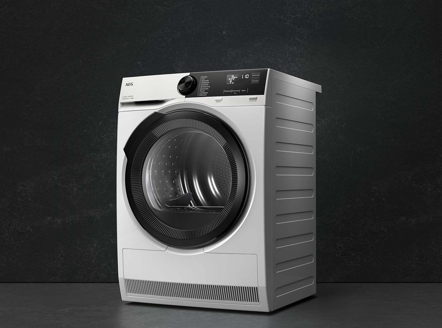AEG Wärmepumpentrockner 8 kg, Serie 7000: SensiDry schonendes & energiesparendes Trockenverfahren, neue Energiekl. C, Mengenautomatik, Schontrommel, wechselende Drehrichtung, Knitterschutz, TR7T65680