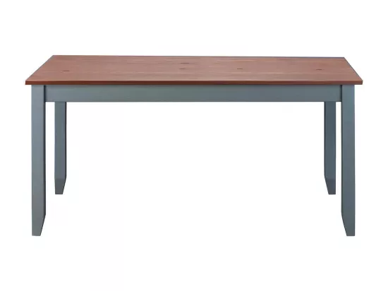 MELINA - Table Repas Rectangulaire Coloris Gris et Naturel
