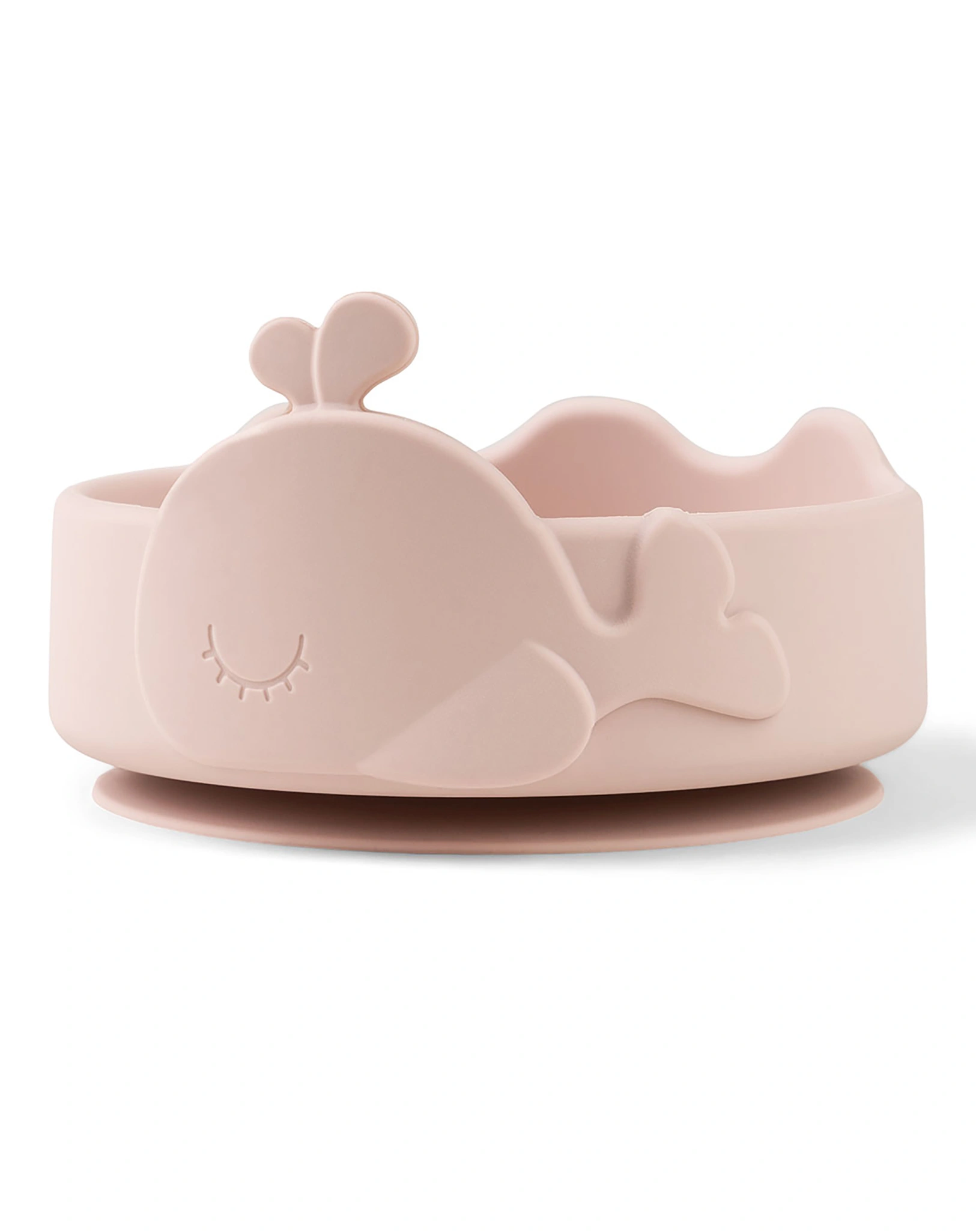 Silikon-Schale STICK&STAY - WALLY mit Löffel in rosa
