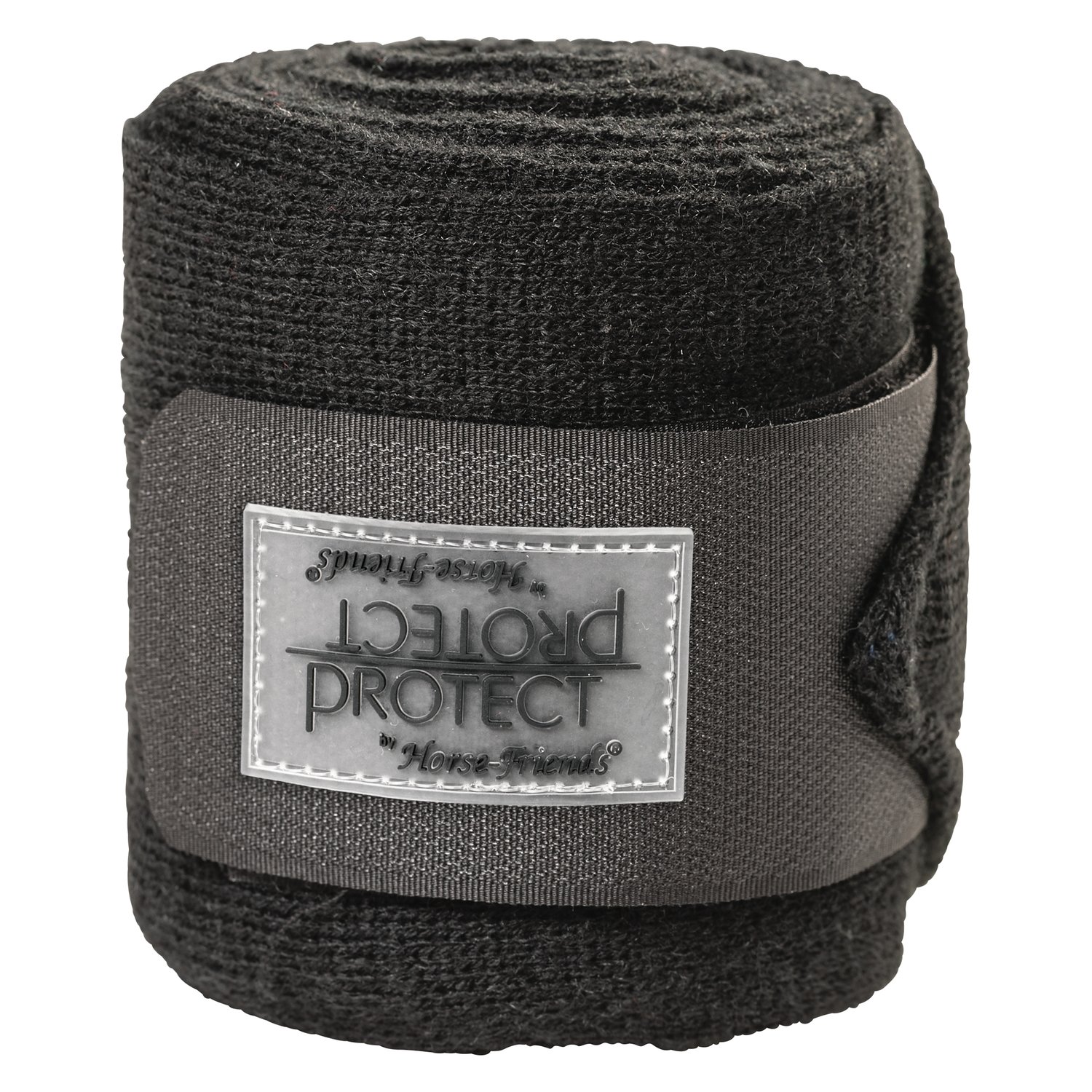 PROTECT by Horse-Friends Woll-Acrylbandagen  - schwarz - WB (3.5 m x 10.5 cm)