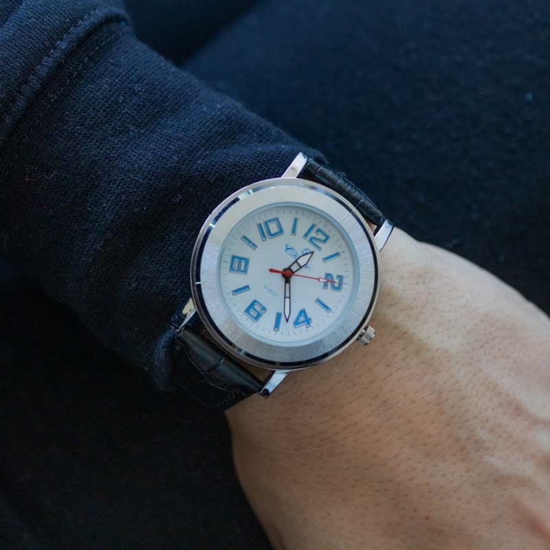 Montre Homme CHTIME bracelet Cuir Noir