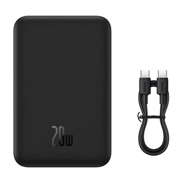 Powerbank Baseus Magnetic Mini 20000mAh, USB-C 20W MagSafe (sort)