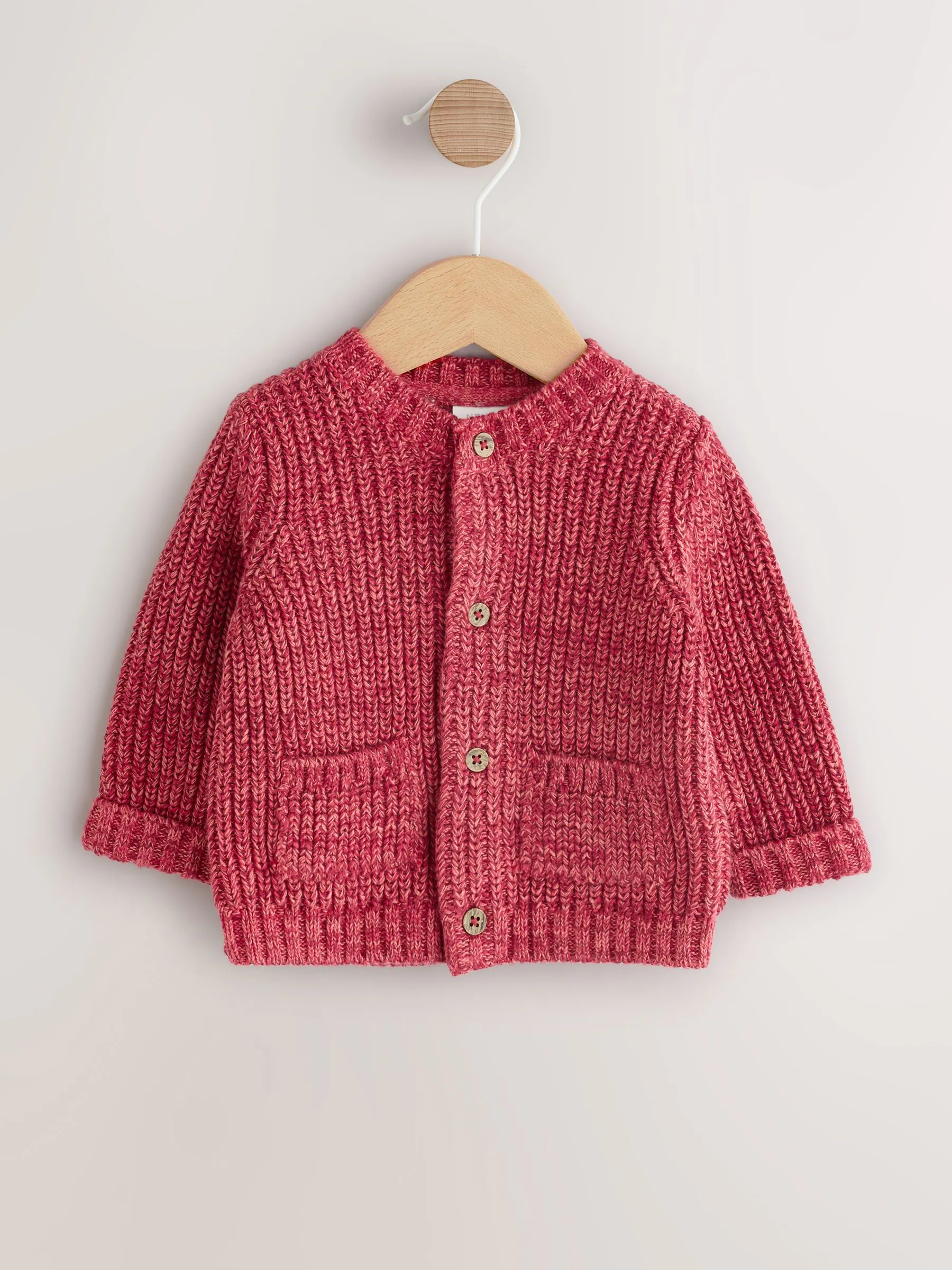 Rood - My First Christmas gebreid babyvest