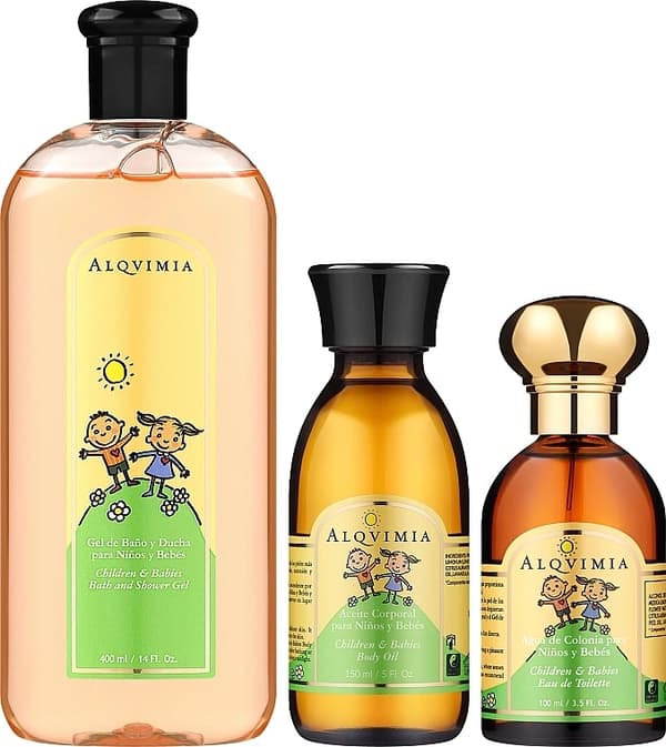 Alqvimia Infant And Baby's chest: bath gel 400ml + body oil 150ml + Eau de Cologne 100ml